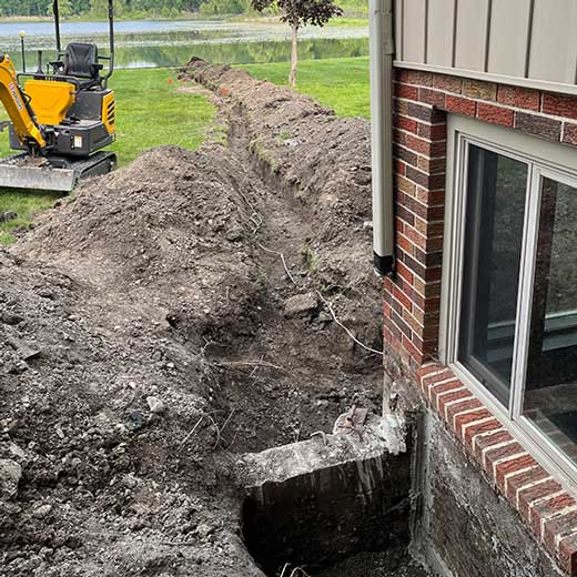 Underground Drainage Trench