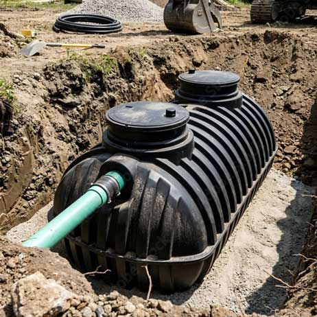 Poly Septic Tank Installation